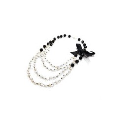 Collar Multi Strand con Perlas y Piedra Natural Ágata