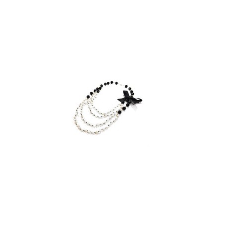 Collar Multi Strand con Perlas y Piedra Natural Ágata