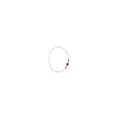 Collar de Perlas con Piedras Naturales