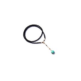 Collar Gargantilla de Cristales Perla y Turquesa