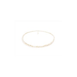 Collar Gargantilla de Cristal Beige