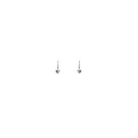 Aretes con corazón de cristal y rombo