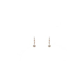 Aretes con perla natural y coral engarzado