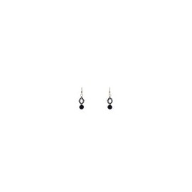 Aretes esfera cristal 8 mm y círculo de cristales plateados