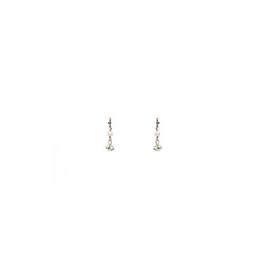 Aretes de cristal austriaco con perla natural engarzada