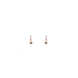 Aretes con corazón de cristal austriaco y rombos