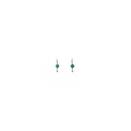Arete carambola de cristal aqua