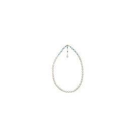 Set de gargantilla y aretes perla con turquesa y perla colgante