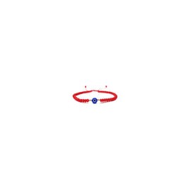 Pulsera Cristal Rojo con Ojo Turco Azul