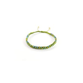 Pulsera tejida entrelazado verde