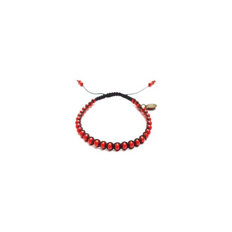 Pulsera para protección tejida con San Benito