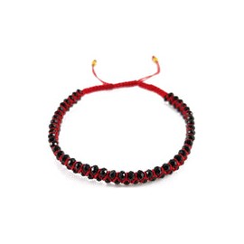 Pulsera tejida entrelazado bicolor