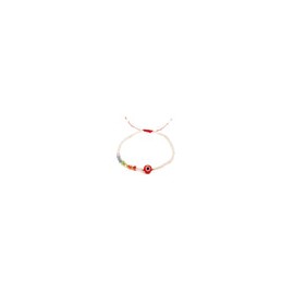 Pulsera protección beige con ojo turco
