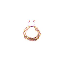 Pulsera de Cristales en 3 Hilos tonos lila