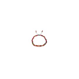 Pulsera de agatas multicolor con cruz de hematita rosa