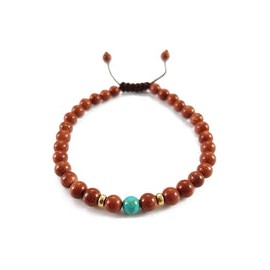 Pulsera Piedra Natural Aventurina y Turquesa
