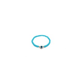Pulsera cristal azul con ojo turco al centro
