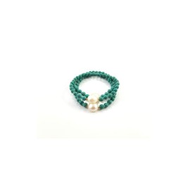 Brazalete de Turquesa con Perla Natural Beige