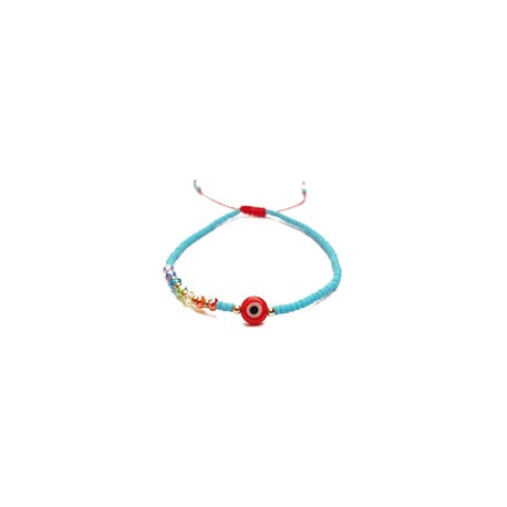 Pulsera protección azul cielo ojo turco