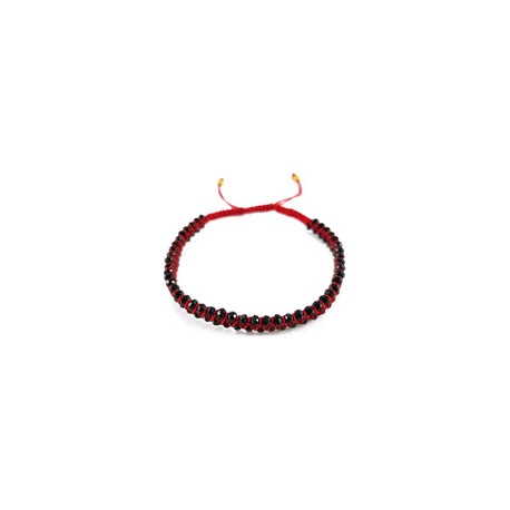 Pulsera tejida entrelazado bicolor